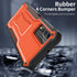 ExoGuard Case for T-Mobile REVVL V Plus 5G, Rubber Shockproof Full-Body Cover with Built-in Screen Protector - Orange