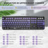 FOPETT 2.4G 104 Wireless Keyboard and Mouse Combo - Full-Sized Cute Colorful Mouse and Keyboard with Round Keys Retro