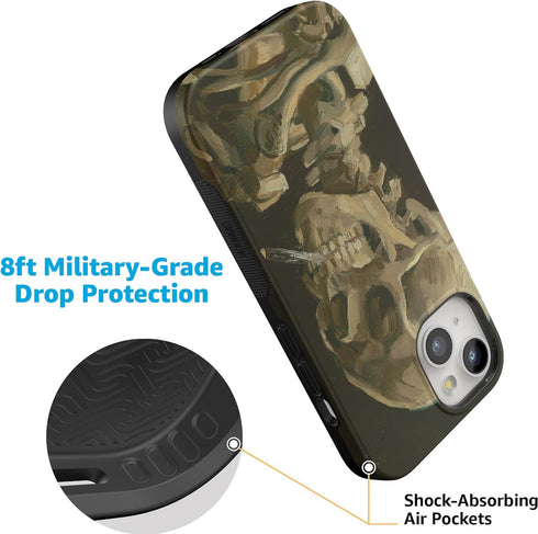 Casely iPhone 15 Case | After Hours | Van Gogh Skeleton | Bold Case | Compatible with MagSafe