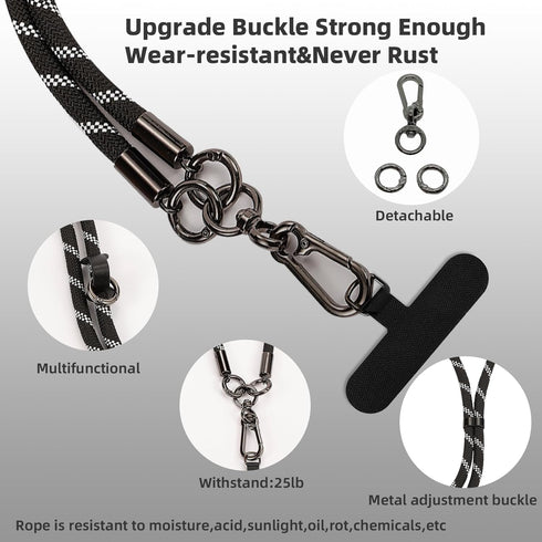 Universal Phone Lanyard 2 Pack, Wrist Strap for Camera Keychains and Phone Case Offices