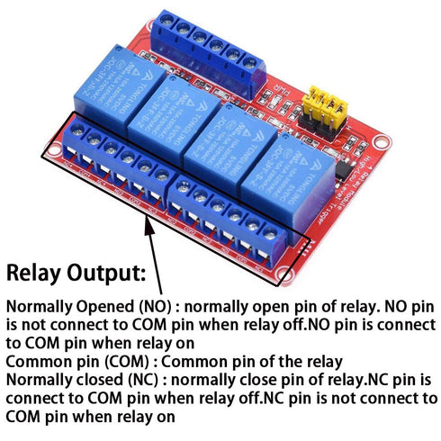 2PCS 4 Channel 24V Relay Module with Optocoupler, High or Low Level Trigger Expansion Board for Raspberry Pi Arduino