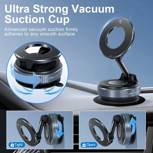 Jamboa Car360 Car Phone Holder, Magnetic Phone Holder for Adjustable Magnetic Cell Phone Holder, Pocket Size Foldable