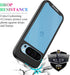 wahhle Case for Google Pixel 9/9 Pro, Built-in Screen Protector, Full Body Shockproof Slim Fit Bumper Cover, Black/Clear