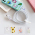 Cute Floral Cable Protector for iPhone Charger Lavender Camellia Sunflower Flower Bouquet Lace Cherry Blossom Pattern 6 pcs Set Cable Protector for iPhone,Charging Cord Protector,Charger Saver