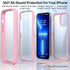 WXR Compatible with iPhone 13 Pro Max Case, Soft Silicone & Crystal Clear Hard PC Back, Military Grade Protection