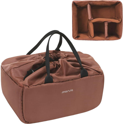 MOSISO Camera Bag Insert Soft Padded Protection Handbag for SLR DSLR Mirrorless Cameras Compatible with Canon/Nikon/Sony