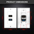 ZEXMTE White HDMI and USB 3.0 Wall Plate Charger Outlet Mount Socket Cover for High-Speed Charging Panel
