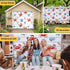 GNAKT AREWG 13x6ft Summer Garage Door Banner Cover Crab Starfish Shell Conch Garage Door Decoratons Banner for Indoor