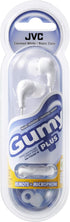 JVC Gumy Plus Earbuds with Mic and Remote - Silicone Ear Pieces, White
