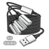 6.6Ft USB Extension Cable, 1 Male to 3 Female USB Adapter Compatible with Webcam, Camera, Phone, Mouse, Keyboard,