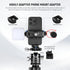 NEEWER Metal Phone Tripod Mount Adapter with Arca QR Base, Cold Shoe, 360° Swivel, Compatible with iPhone 15 Pro