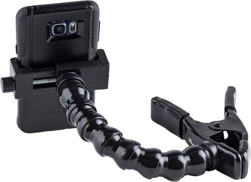ModularHose Assistive Technology Phone Holder with Heavy-Duty Spring Clamp (Opens to 2"), 8 Inch Arm