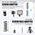 EMART Camera Flash Bracket H Type Mount with Umbrella Holder, Adjustable Metal Light Stand Adapter (2 Pack)