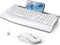 JOYACCESS Ergonomic Wireless Keyboard and Mouse Combo - Full-Sized with Wrist Rest, Silver