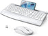 JOYACCESS Ergonomic Wireless Keyboard and Mouse Combo - Full-Sized with Wrist Rest, Silver