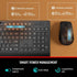 Trueque KM31 Wireless Keyboard and Mouse Combo - Full-Size Quiet Typing with Palm Rest, Phone Holder, Multimedia Keys