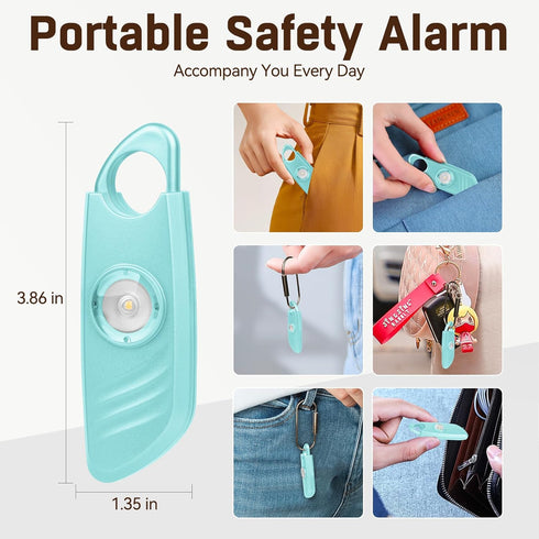 Personal Safety Alarm for Women, 140dB Safe Sound Personal Alarm with Strobe Light, 2 Pack in 5 Colors