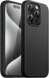 JETech iPhone 15 Pro Case, 6.1-Inch, Black Silicone, Full-Body Protection, Shockproof, Silky-Soft Touch.