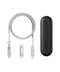 Rolling Square inCharge XL 6-in-1 Multi Charging Cable, 100W Ultra-Fast Charging Power, 6.5 Ft/2m, Glacier White