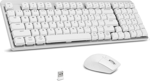 LeadsaiL Wireless Keyboard and Mouse Combo, 2.4Ghz Cordless Mechanical Keyboard and Silent Mouse