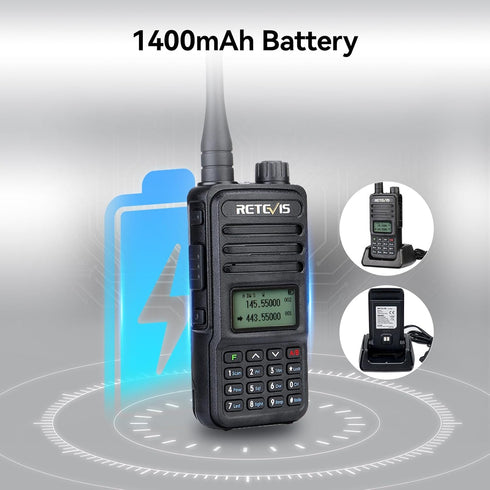 Retevis RT85 Ham Radios Long Range, Rechargeable Walkie Talkies, Dual Band Radio for Family Survival Gear