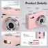 Mhaohuofu 1080p 32GB 6 0.96" 100 Pink1) Mini Keychain Camera, FHD Mini Digital Camera with SD Card, Flash, Creative