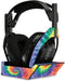 MightySkins Glossy Glitter Skin Compatible with Astro A50 Wireless Headphones + Base Station (Gen 4) - Tie Dye Spiral |