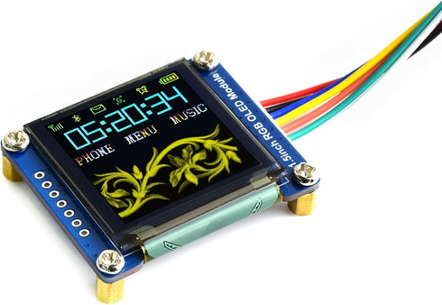 waveshare 1.5inch RGB OLED Display Module, 128x128 Resolution, 65K RGB Colors, SPI Interface,
