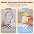 Glitter Cable Protector for iPhone Charger Adapter - Bling Cute Pearl Butterfly Flower Design, Yellow USB Case Cord