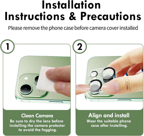 Xfilm Camera Lens Protector for iPhone 15 & 15 Plus, 9H Hardness Tempered Glass Cover, Ultra HD, Case Friendly