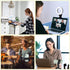 Clip Clamp Phone Holder, Cell Phone Stand for Desk/Table/Glass Door/Desktop Baffle/Easel,360° Adjustment Metal Clamp Mount Compatible with 3.5-6.5 inch Smart Phones
