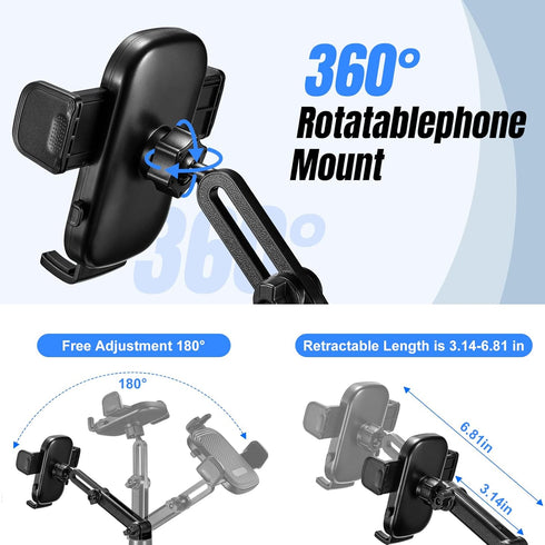 This Hill Cup Holder Phone Mount for Car, Upgraded 2 in 1 Expander with Adjustable Base, 360 Degree Rotation