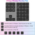 Foloda Bluetooth Number Pad: Wireless BT Numeric Keypad, Multi-Devices Rechargeable USB C Numpad, 34 Keys Financial Accounting Extensions Data Entry Keyboard for Laptop, PC, iMac, Macbook, Notebook