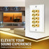 TNP Products 5 TNP Home Theater Wall Plate - Banana Plug Wall Plate, Speaker Wire with Gold-Plated Terminals, Single
