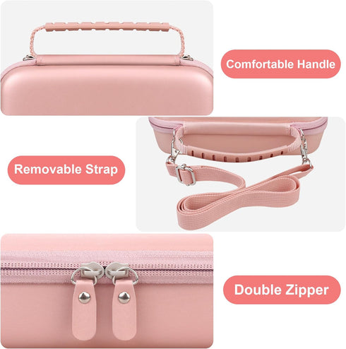 Canboc 4K Digital Camera Case for Femivo/brewene/zheozeig/VETEK 4K Vlogging Camera, Rose Gold (Case Only)