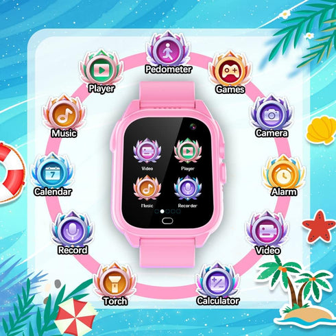 OVV Smart Watch for Kids Age 3-12, Boys & Girls, Waterproof, 1.44'' Touch Screen, 26 Games, HD Camera, MP3 Player,