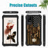 Shop TCL ION X & ION V Case with Glass Screen Protector, Heavy Duty Rugged PC & TPU Bumper, American Flag Deer Design.