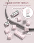 Klymra 142Key Set, 142 60% 65% 75% 87 104 108 Pink Jade keycap, Translucent Double Shot Keys Cherry Profile for Layout