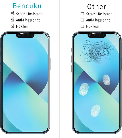 (2 Pack) 13, 13 6.1 Inch Screen Protector for iPhone iPhone Pro Tempered Glass, Anti Scratch, Bubble Free