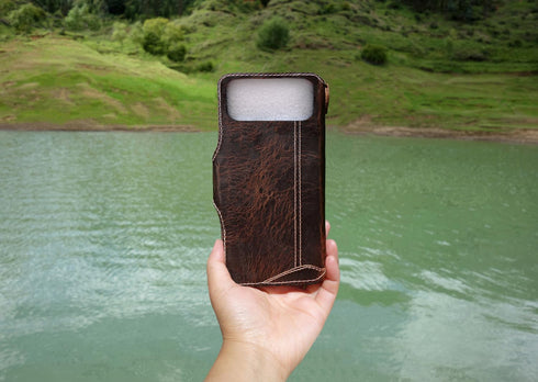Yogurt 6.5-inch Case Compatible for iPhone Air, Genuine Leather Wallet Cover Compatible for iPhone Air, Handmade Oil