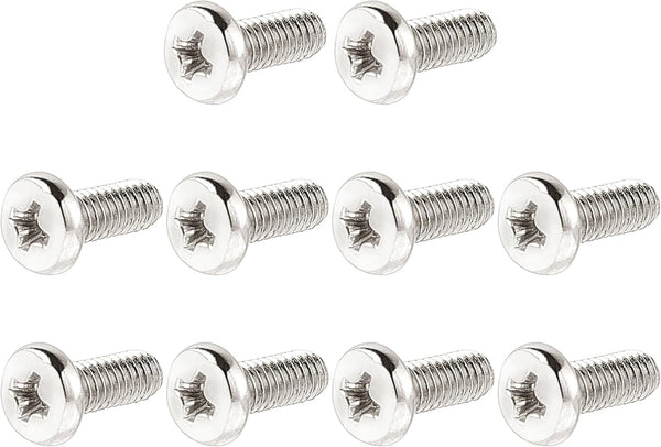 uxcell 10 Pieces M4 x 10mm TV Mount Screws, Stainless Steel, Silver Tone for Computer TV LCD Monitor