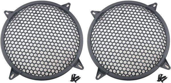 DGBRSM 2pcs 12 Inch Speaker Grille Cover ABS Mesh with Mounting Screws Plastic
