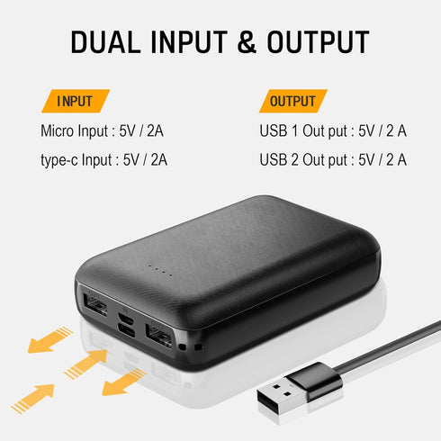 Lyzuepely 10000 Pack Rechargeable Battery for Heated Vest mAh Power Bank for Heated Jacket Heating Electric Vest Coat