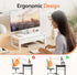 HEWORLIF Desk Organizers and Accessories, Computer Monitor Stand Riser with Drawer, White Laptop Stand for Desk