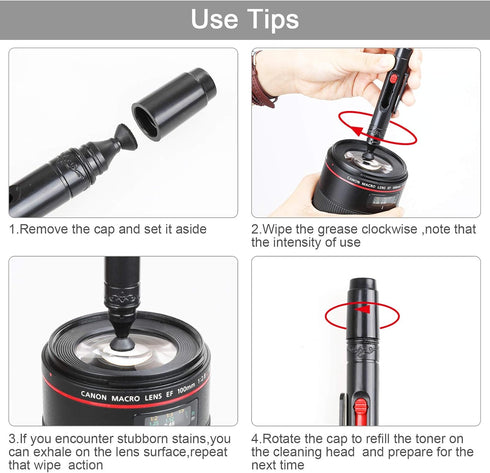 18-in-1 Professional Camera Cleaning Kit for Most DSLR Cameras (Canon, Nikon, Sony), with Air Blower, Cleaning Pen,