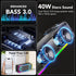 IKT 30W Bluetooth5.4, Bass,24H IPX7 Portable Bluetooth Speaker with Lights x Holidays/World Cup Stuffers, Loud Stereo