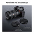 K&F Concept Lens Cap Keeper, 6 Pack Camera Lens Cap Holder with Elastic Loop + Microfiber Cleaning Cloth for Canon,