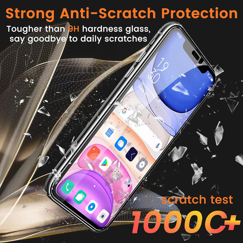 iPhone 11 Privacy Screen Protector 3+3 Pack, Anti-Spy Tempered Glass, 9H Hardness, Bubble-Free, Case Friendly, Camera