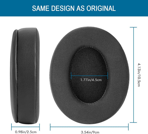 GVOEARS Cooling Gel Earpads for Sennheiser HD280, HD280 Pro, HD281, HMD280, HMD281 Headsets, Soft Memory Foam, Black