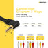 3.5mm 3 6 BRENDAZ to RCA Male Plug Extension Cord for Camcorder Audio/Video AV feet AUX Lead for Smartphones, Tablets